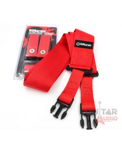 DiMarzio ClipLock Quick Release 2" Nylon Guitar Strap - RED, DD2200RD