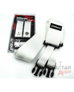 DiMarzio ClipLock Quick Release 2" Nylon Guitar Strap - WHITE, DD2200W