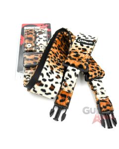 DiMarzio ClipLock Quick Release 2" Guitar Strap - CHEETAH FAUX FUR, DD2200CH