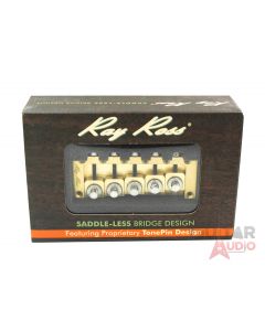 Ray Ross Saddle-Less/Saddleless 5-STRING 17mm Space Bass Bridge - BRASS, RRB517R