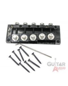 Ray Ross Saddle-Less/Saddleless 5-STRING 17mm Space Bass Bridge - BLACK, RRB517B