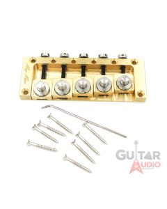 Ray Ross Saddle-Less/Saddleless 5-STRING 17mm Space Bass Bridge - BRASS, RRB517R