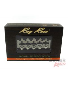 Ray Ross Saddle-Less/Saddleless 5-STRING Bass Bridge - BLACK NICKEL, RRB519BN