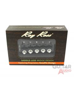 Ray Ross Saddle-Less/Saddleless 5-STRING 19mm Space Bass Bridge - BLACK, RRB519B