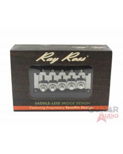 Ray Ross Saddle-Less/Saddleless 5-STRING Bass Bridge - BLACK NICKEL, RRB517BN