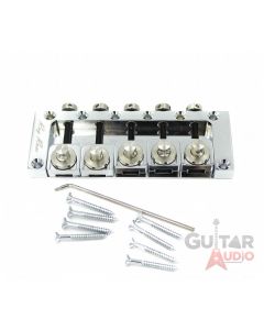 Ray Ross Saddle-Less/Saddleless 5-STRING 17mm Space Bass Bridge - CHROME RRB517C