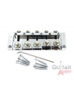 Ray Ross Saddle-Less/Saddleless 5-STRING 19mm Space Bass Bridge - CHROME RRB519C