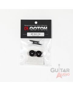 Gotoh EP-B3-CK Guitar Strap Buttons Set w/ Screws, COSMO BLACK