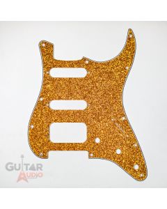 D'Andrea Pro Stratocaster HSS 11-Hole Pickguard, Gold Sparkle, DPP-ST-GOS-HSS