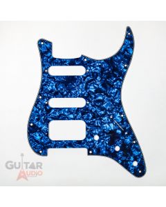 D'Andrea Pro Stratocaster HSS 11-Hole Pickguard- Blue Pearl, DPP-ST-BLP-HSS