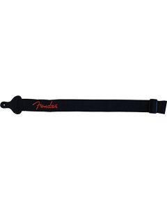 Genuine Fender 2" Black Poly Adjustable Guitar Strap with Red Fender Logo