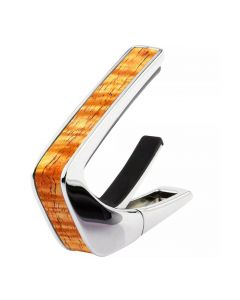 Thalia Wood Collection Guitar Capo - AAA Hawaiian Koa Inlay, Chrome