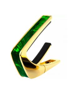 Thalia Shell Collection Guitar Capo - Green Angel Wing Inlay, 24k Gold