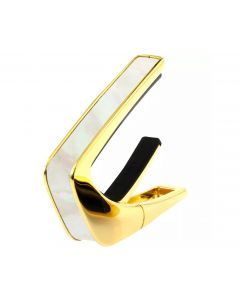 Thalia Shell Collection Guitar Capo - White Mother of Pearl, 24k Gold