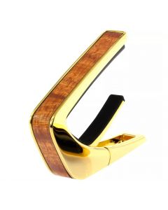 Thalia Wood Collection Guitar Capo - Sapele Inlay, 24k Gold