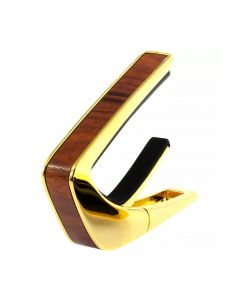 Thalia Wood Collection Guitar Capo - Santos Rosewood Inlay, 24k Gold