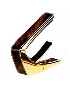 Thalia Shell Collection Guitar Capo - Tennessee Whiskey Wing Inlay, 24k Gold