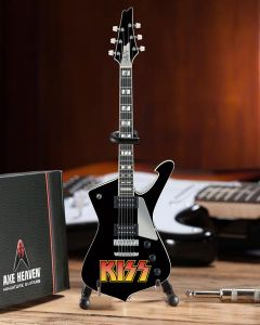 AXE HEAVEN Official KISS Logo Paul Stanley Iceman MINIATURE Guitar Display Gift