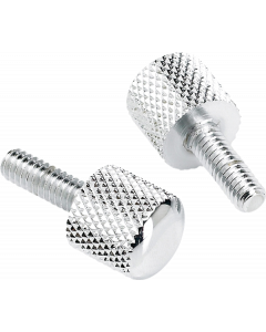 Genuine Fender Chrome Piggyback Amplifier Amp Thumb Screws Knobs - Package of 2