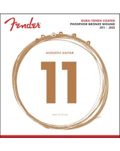 Fender 860CL Phosphor Bronze DuraTone Acoustic Guitar Strings CUSTOM LIGHT 11-52