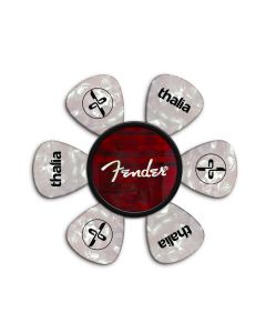 Thalia X Fender Pick Puck, Guitar Pick Holder, Red Angel Wing/Spaghetti Logo