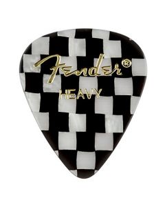 Fender 351 Premium Celluloid Guitar Picks - HEAVY, CHECKERED - 12-Pack (1 Dozen)