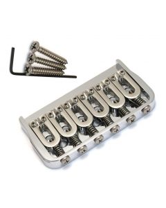 Hipshot 6-String Hardtail Fixed Electric Guitar Bridge .125" - CHROME