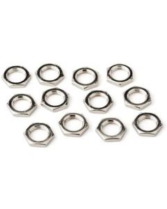 Genuine Fender Nickel-Plated Amplifier Jack Nuts, Hex 7/16-20 x 1/8, 12-Pieces