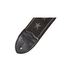 Genuine Fender 2" Wide, Nylon Adjustable Black Guitar Strap, Stars & Stripes