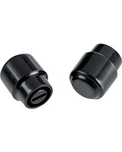 Genuine Fender Telecaster/Tele Guitar BLACK Barrel Switch Tip Knobs - Set of 2