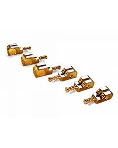 Babicz Full Contact Hardware Strat/Stratocaster Narrow Bridge Saddle Set - GOLD