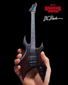 AXE HEAVEN Stranger Things Eddie's Guitar B.C. Rich NJ Warlock Miniature Guitar Gift