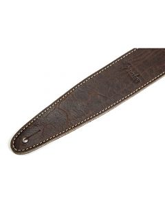 Genuine Fender Artisan Crafted Leather Adjustable Guitar Strap, 2" Wide, Brown