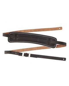 Genuine Fender Standard Vintage Adjustable Leather Guitar Strap - Black