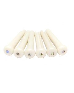 Graph Tech TUSQ Acoustic Guitar Bridge Pins, White with Paua Shell Dot Inlay