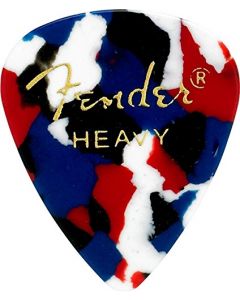 Fender 351 Classic Celluloid Guitar Picks - CONFETTI, HEAVY - 12-Pack (1 Dozen)