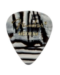 Fender 351 Premium Celluloid Guitar Picks - MEDIUM, ZEBRA - 12-Pack (1 Dozen)