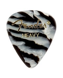 Fender 351 Premium Celluloid Guitar Picks - HEAVY, ZEBRA - 12-Pack (1 Dozen)