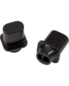 Genuine Fender Telecaster/Tele Guitar BLACK TOP HAT Switch Tip Knobs - Set of 2