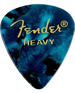 Fender 351 Premium Celluloid Guitar Picks - HEAVY, OCEAN TURQ 12-Pack (1 Dozen)