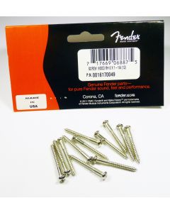 Genuine Fender (12) Nickel Bridge Mounting Screws for Vintage Strat/Stratocaster