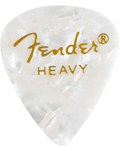 Fender 351 Premium Celluloid Guitar Picks - WHITE MOTO, HEAVY 144-Pack (1 Gross)