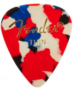 Fender 351 Classic Celluloid Guitar Picks - CONFETTI - THIN - 144-Pack (1 Gross)