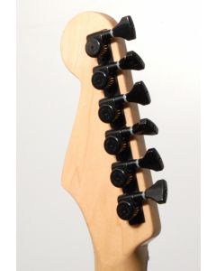 Hipshot BLACK 6-InLine Grip-Lock Non-Staggered Open-Gear Guitar Tuners w/UMP Kit