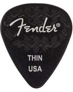 Genuine Fender Wavelength 351 Guitar Picks (6 Pack) THIN, BLACK