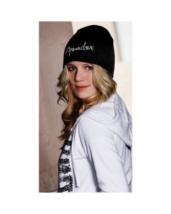 Genuine Fender Guitars Original Embroidered Logo Beanie Hat - BLACK