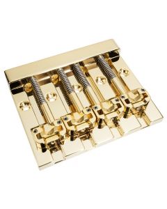 Hipshot 5K400G KickAss Bass Bridge 4-String 5-Hole Retrofits Badass Bass - GOLD