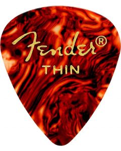 Fender 451 Classic Celluloid Guitar Picks, SHELL - THIN, 12-Pack (Dozen)