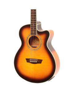 Wahsburn Festival EA15ATB Mini Jumbo Cutaway Acoustic-Electric - Tobacco Burst