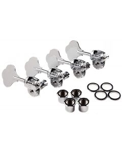 Genuine Fender Left-Handed LEFTY American Std/Deluxe Bass Tuners Set, CHROME